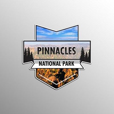 2-Pack Pinnacles National Park Decal Sticker | 4.7-Inches by 4.4-Inches | Premium Quality Vinyl Sticker | UV Protective Laminate | PD957