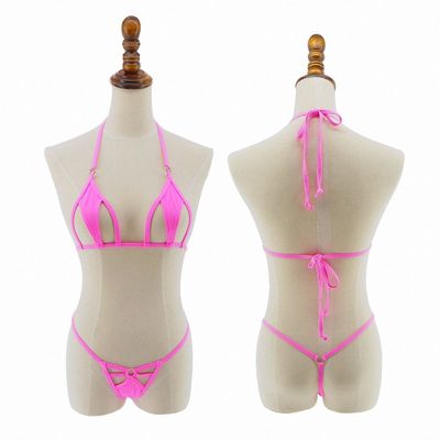 Tinpia Womens String Micro Bikini Brazilian Mini Sunbath Biquini Swimsuit String Thong