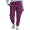 EDS Essentials Jogger Scrubs for Women, Drawstring Scrub Pants DK065P, XXS Petite, Wine view 1