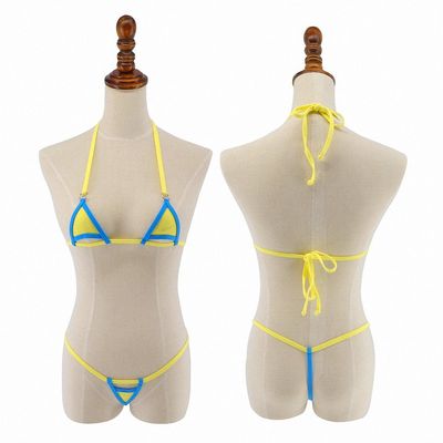 Tinpia Womens Sexy Mini Micro Bikini Set Beach Wild Swimming Lingeries Costumes Sex Teeny Swimwear Female Extreme Women G-String Swimsuit 17182 One Size