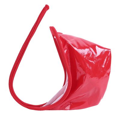 Alvivi Men's C-String Bulge Pouch Enhancer Thongs Panties Trunks Briefs Underwear Lingerie Leather Red One Size