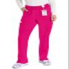 EDS Essentials Pull-On Scrubs for Women, Yoga-Inspired Plus Size DK005P, 3XL Petite, Hot Pink view 1