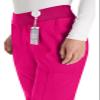 EDS Essentials Pull-On Scrubs for Women, Yoga-Inspired Plus Size DK005P, 3XL Petite, Hot Pink view 3