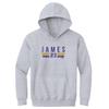 500 LEVEL LeBron James Youth Hoodie Sweatshirt - LeBron James Los Angeles Font (Gray, Medium) view 1
