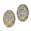 Two tone "4 OCEANIC ANIMAL DESIGN" Simulated Rhinestone"CLIP-ON" Earrings (Medusa) view 3
