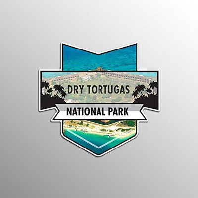 2-Pack Dry Tortugas National Park Decal Sticker | 4.7-Inches by 4.4-Inches | Premium Quality Vinyl Sticker | UV Protective Laminate | PD928