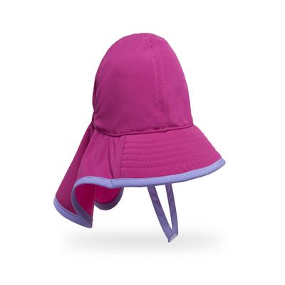 Sunday Afternoons Infant SunSprout Hat - Baby Sun Hat, Neck Cape - Packable - Bucket Sunhat for Baby Boy, Girl - Swim, Pool, Beach - 0-6 Months, 6-12 Months, Vivid Magenta, 0-6 Months