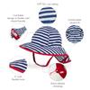 Sunday Afternoons Infant SunSprout Hat - Baby Sun Hat, Neck Cape - Packable - Bucket Sunhat for Baby Boy, Girl - Swim, Pool, Beach - 0-6 Months, 6-12 Months, Vivid Magenta, 0-6 Months view 2