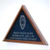 Large Flag Display Case With Engraved Law Enforcement Emblem double strength glass is laser engraved your choice of Law Enforcement badges. view 1