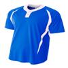 A4 2-Button Color Blocked Baseball Henley N4229 - X-Small - Royal/White view 1