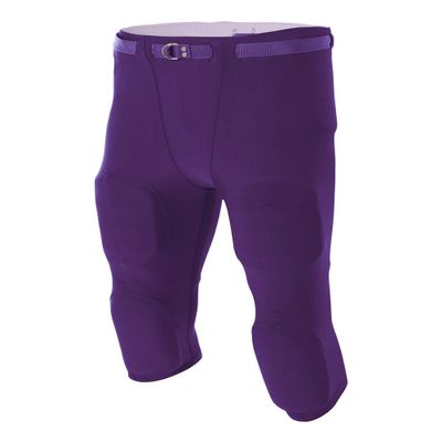 A4 Men's Flyless Football Pant 4XL PURPLE