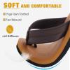 KuaiLu Mens Leather Flip Flops Arch Support Summer Beach Pool Water Thong Sandals Waterproof Outfits Travel Essentials Walking Shoes Slip on Orthotic Casual Sport Cushion Slides Slippers Khaki Size 10 view 3
