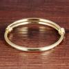 Eymi Children Jewelry 18k Gold Plated Bangle Bracelet for Toddlers Gift Safe Easy Adjustable 4.7" - 5.9" (A: 1 Pcs(Style 1)) view 2