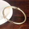 Eymi Children Jewelry 18k Gold Plated Bangle Bracelet for Toddlers Gift Safe Easy Adjustable 4.7" - 5.9" (A: 1 Pcs(Style 1)) view 3