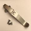 Satin Titanium Deep Carry Pocket Clip for Benchmade Crooked River Folders 15080-1 15080-2 with Asian Butterfly view 3