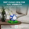 Better Display Cases Acrylic Display Case for Collectibles, Full Size Soccer Ball Display Case, Red Risers & Turf Base, Handcrafted Showcase Box.DIM;9.75" L x 9.75" W x 9.75" H. (A027-RR) view 2