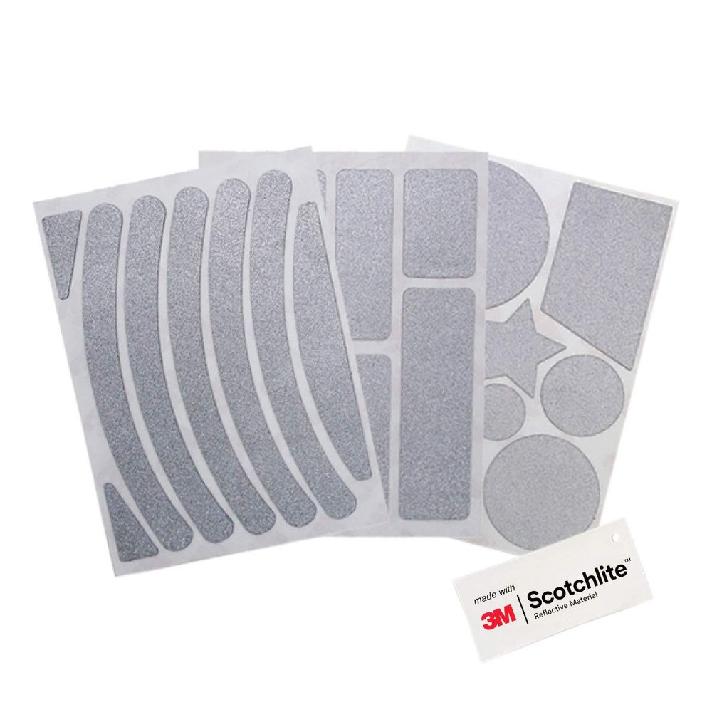 Salzmann 3M Reflective Stickers - Soft Stickers for Backpacks, Bikes, Helmets, prams, etc. - Made with 3M Reflective Material