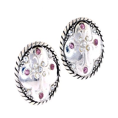 "CLIP-ON" Earrings"FIVE DESIGNS" Religouse and Spiritual Symbols (Cathedral Cross)