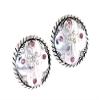 "CLIP-ON" Earrings"FIVE DESIGNS" Religouse and Spiritual Symbols (Cathedral Cross) view 1