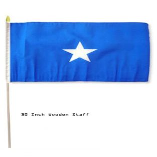12x18 Wholesale Lot 12 Somalia Country Stick Flag 30'' wood staff - Bright Color UV Resistant - Prime Outside Garden Cave Home Decor