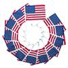 Moon 12 Pack 12x16 USA American U.S.A. Car Window Clip on Vehicle 17inch Pole Flag - Bright Color UV Resistant - Prime Outside Garden Cave Home Decor view 1