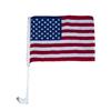 Moon 12 Pack 12x16 USA American U.S.A. Car Window Clip on Vehicle 17inch Pole Flag - Bright Color UV Resistant - Prime Outside Garden Cave Home Decor view 2