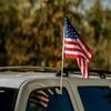 Moon 12 Pack 12x16 USA American U.S.A. Car Window Clip on Vehicle 17inch Pole Flag - Bright Color UV Resistant - Prime Outside Garden Cave Home Decor view 3