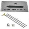 Moon 2x3 2x3 Gonzales Gonzalez Come & Take It Flag Aluminum Pole Kit Set - Bright Color UV Resistant - Prime Outside Garden Cave Home Decor view 1