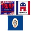 Moon 3x5 Trump 2016 & Republican & State of Minnesota Wholesale Set Flag 3x5 - Bright Color UV Resistant - Prime Outside Garden Cave Home Decor view 1