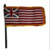 Moon Wholesale Lot of 12 Grand Union Gold Fringe 4''x6'' Desk Table Stick Flag - Bright Color UV Resistant - Prime Outside Garden Cave Home Decor view 1
