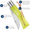 Opinel Colorama No.07 Folding Pocket Knife, Painted Wood Handles, Leather Lanyard (Anise) view 2