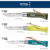 Opinel Colorama No.07 Folding Pocket Knife, Painted Wood Handles, Leather Lanyard (Anise) view 3