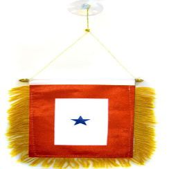 Wholesale lot 12 One Blue Star Service Mini Flag 4''x6'' Window Banner - Bright Color UV Resistant - Prime Outside Garden Cave Home Decor