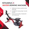 Stamina X Water Rower - Rower Machine with Smart Workout App - Rowing Machine with Water Resistance for Home Gym Fitness - Up to 300 lbs Weight Capacity view 2