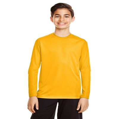 Team 365 Youth Zone Performance Long-Sleeve T-Shirt M SP ATHLETIC GOLD