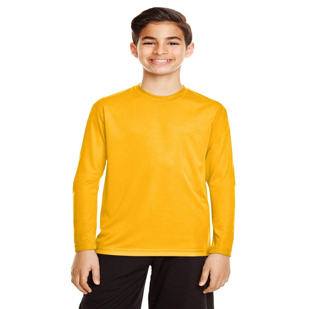 Team 365 Youth Zone Performance Long-Sleeve T-Shirt M SP ATHLETIC GOLD