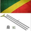 Moon 3x5 Democratic Republic Of The Congo Flag Aluminum Pole Kit Set 3x5 - Bright Color UV Resistant - Prime Outside Garden Cave Home Decor view 1