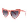 Girls Kid Size Heart Shape Lolita Valentine Love Sunglasses Dark Pink - Smoke view 4