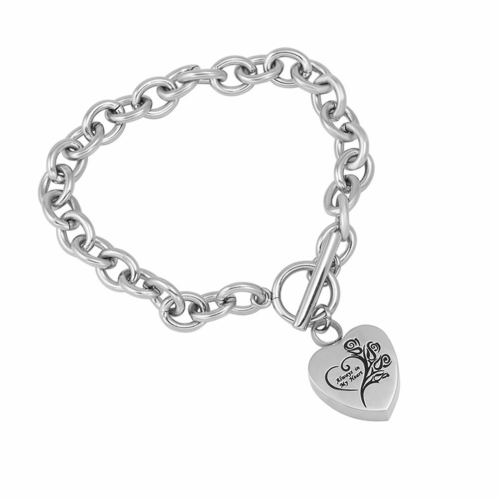 Oinsi Cremation Urn Bracelet&Bangle Stainless Steel Human/Pet Ashes Keepsake Memorial Jewelry Bracelet (IJB5048)