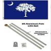 Moon 2x3 2x3 State of South Carolina Flag Aluminum Pole Kit Gold Ball Top - Bright Color UV Resistant - Prime Outside Garden Cave Home Decor view 1
