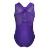 Agoky Girls' Mesh Splice Crisscross Cut Out Back Gymnastics Leotard Ballet Dance Top Athletic Shirt Dancewear Costume Purple 3-4 Years view 2