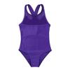 Agoky Girls' Mesh Splice Crisscross Cut Out Back Gymnastics Leotard Ballet Dance Top Athletic Shirt Dancewear Costume Purple 3-4 Years view 3