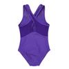 Agoky Girls' Mesh Splice Crisscross Cut Out Back Gymnastics Leotard Ballet Dance Top Athletic Shirt Dancewear Costume Purple 3-4 Years view 4
