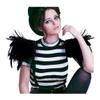 L'VOW Gothic Natural Feather Epaulet Shrug Cape Shoulder Strap for Halloween Pack of 2 (X- Black) view 1