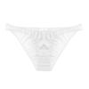 Alvivi Men's Sheer Mesh Ruffled Bikini Briefs Low Rise Silky Bulge Pouch Trunks Shorts Underwear White X-Large view 4