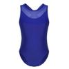Agoky Girls' Mesh Splice Crisscross Cut Out Back Gymnastics Leotard Ballet Dance Top Athletic Shirt Dancewear Costume Blue 3-4 Years view 1