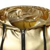 ZEROYAA Mens Hipster Metallic Zip Up Sleeveless Hooded Vest T Shirt with Kangaroo Pocket Z86 Gold Large view 3