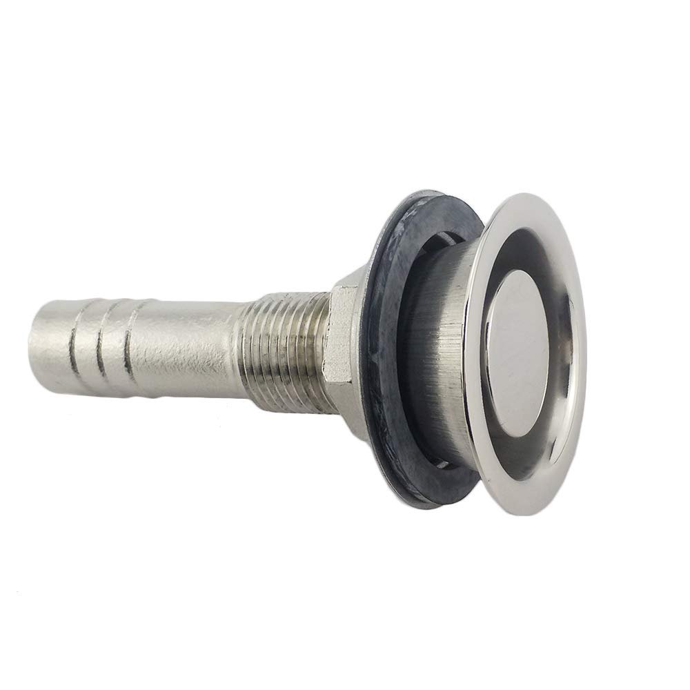 316 Stainless Steel Marine Grade Fuel Gas Tank Vent with Mounting Gasket Hardware Fitting for 5/8inch Hose