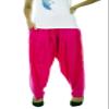 ladyline Womens Plain Magenta Pink Rayon Salwar Pants with Pocket & Elastic Waist Closure Indian Yoga Kurti Pants view 1