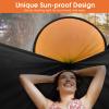 G4Free Large Camping Hammock with Mosquito Net 2 Person Pop-up Parachute Lightweight Hanging Hammocks Tree Straps Swing Bed for Outdoor Backpacking Backyard Hiking (Black/Orange) view 3